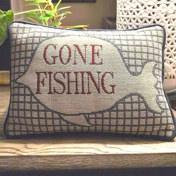 Gone Fishing Small Tapestry Accent Pillow - Picture 8 of 8